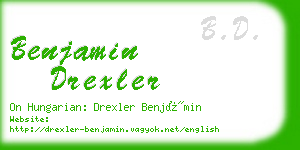 benjamin drexler business card